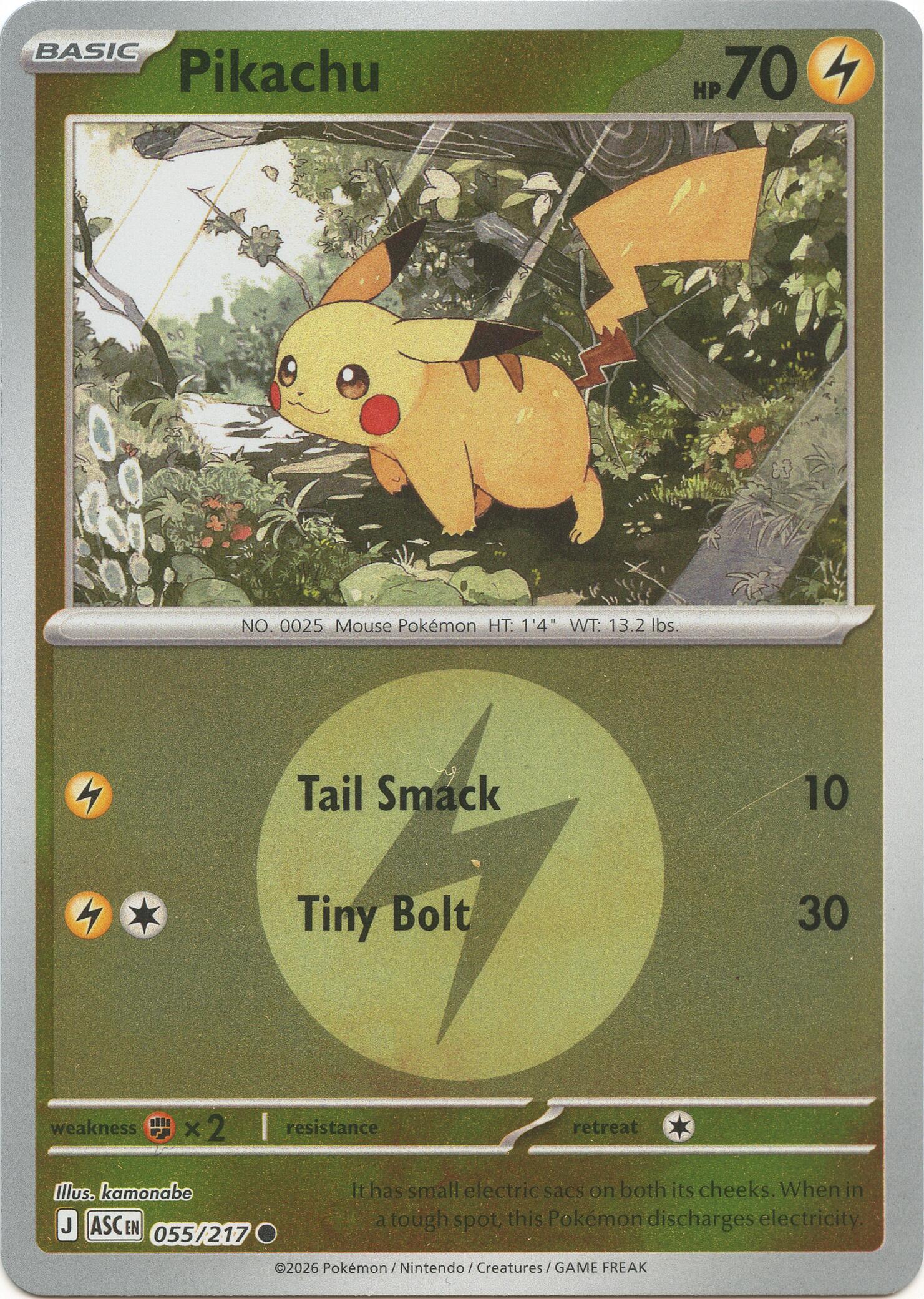Pikachu (055/217) (Energy Symbol Pattern) [Mega Evolution: Ascended Heroes] | Jack's On Queen