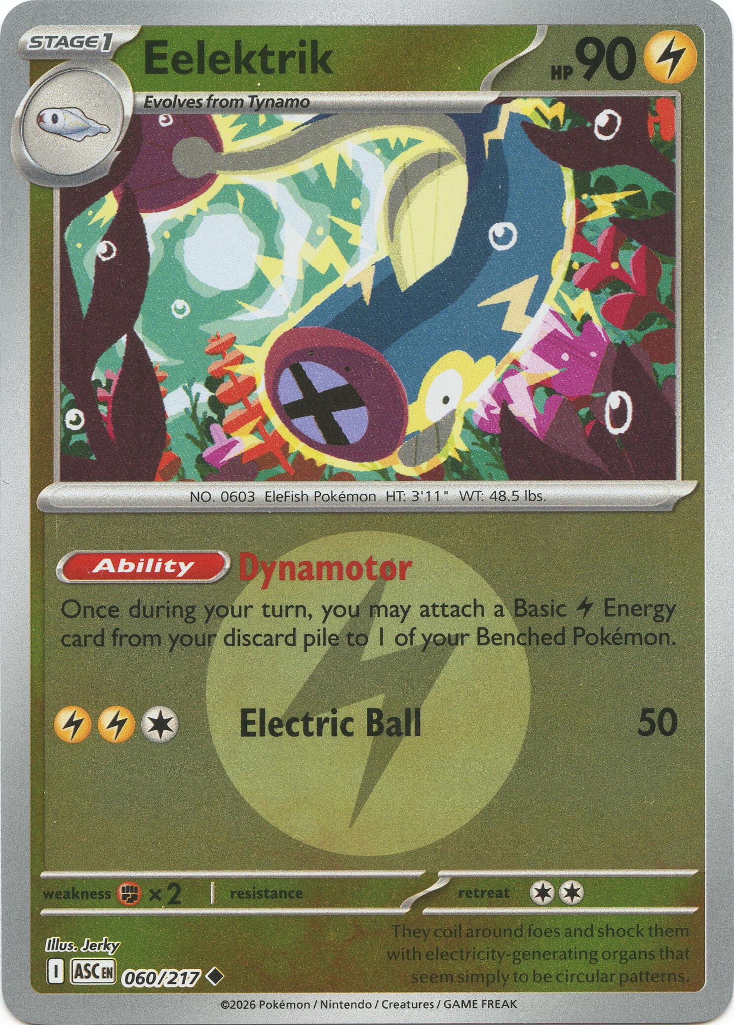 Eelektrik (060/217) (Energy Symbol Pattern) [Mega Evolution: Ascended Heroes] | Jack's On Queen