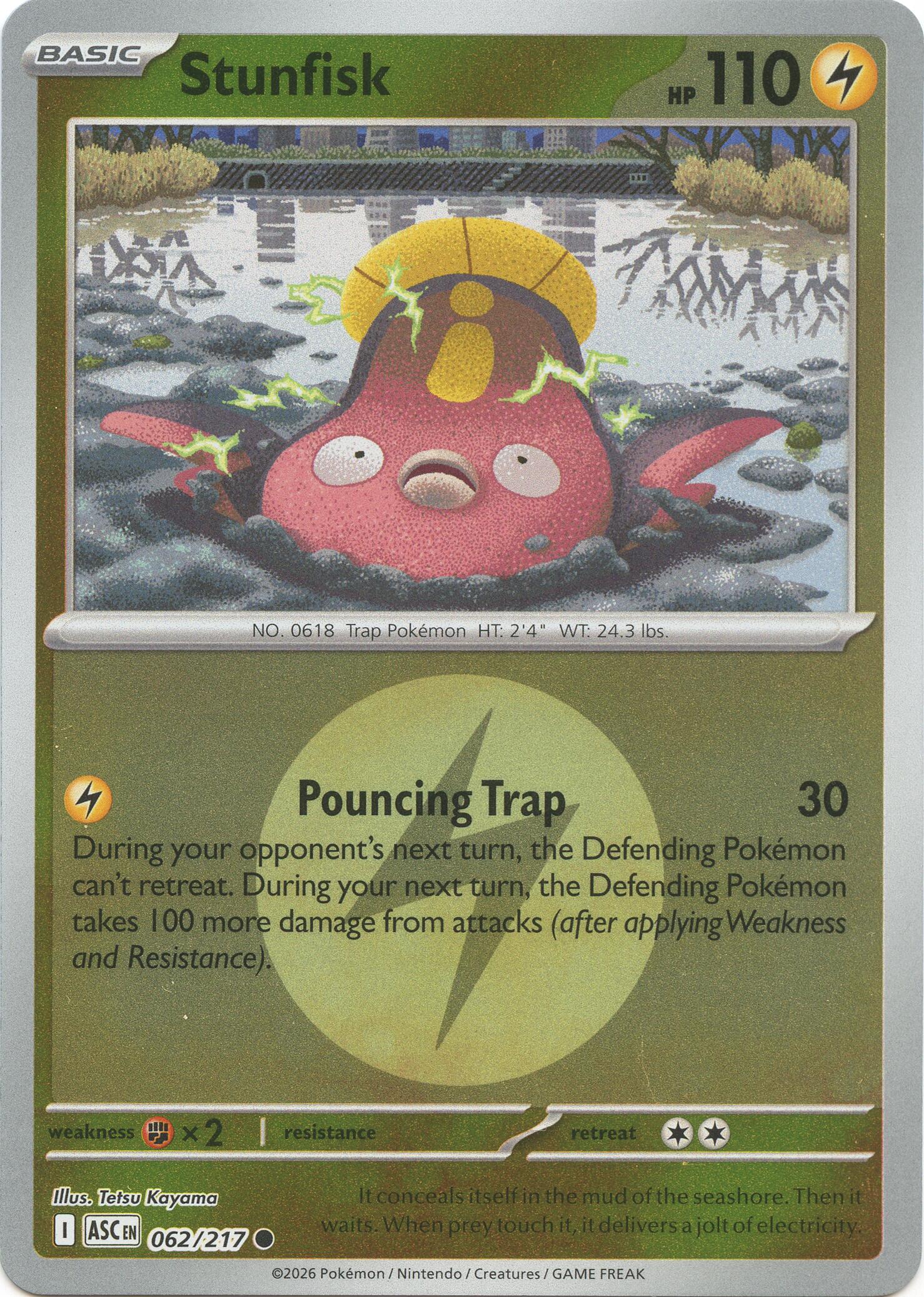 Stunfisk (062/217) (Energy Symbol Pattern) [Mega Evolution: Ascended Heroes] | Jack's On Queen
