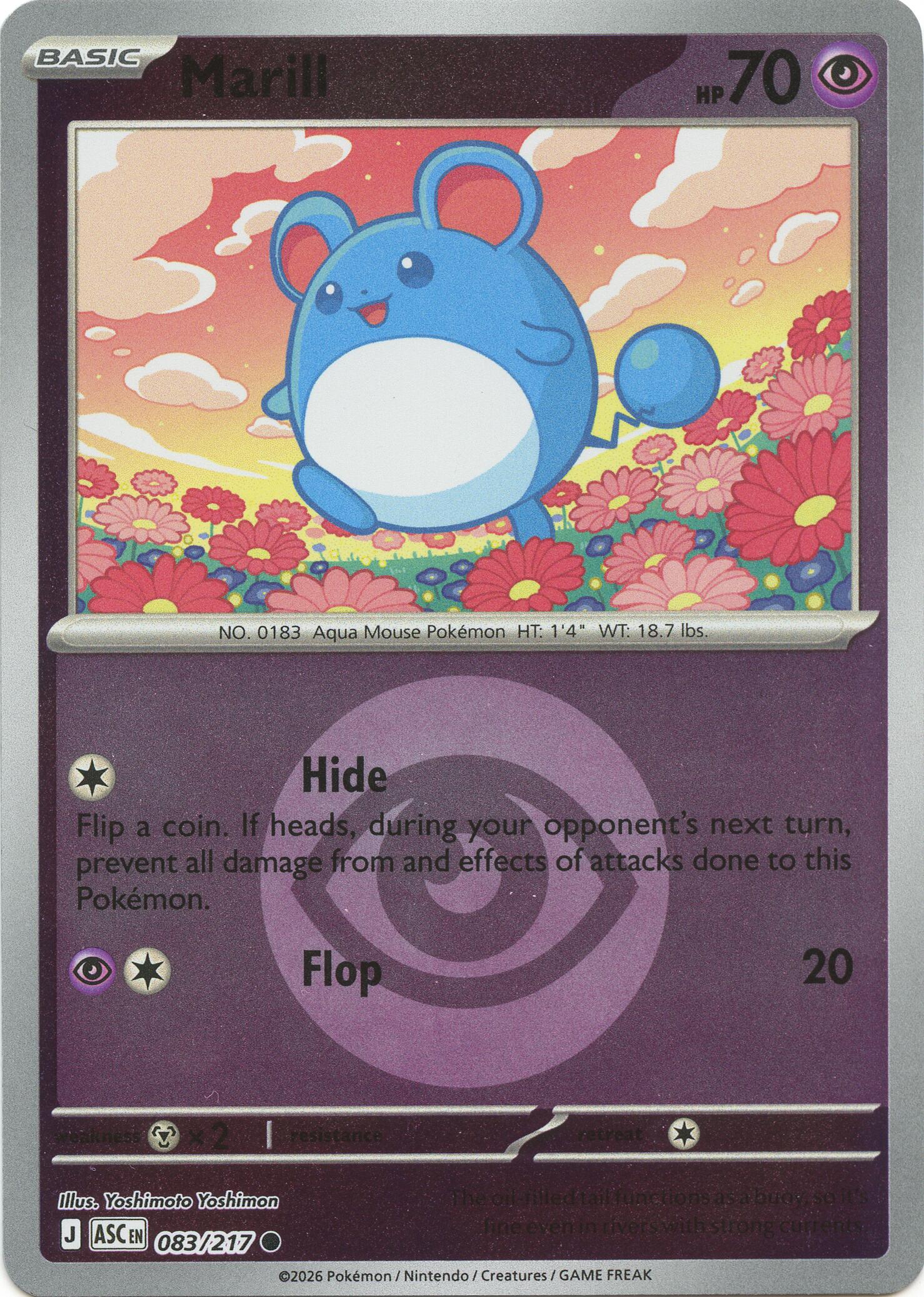 Marill (083/217) (Energy Symbol Pattern) [Mega Evolution: Ascended Heroes] | Jack's On Queen