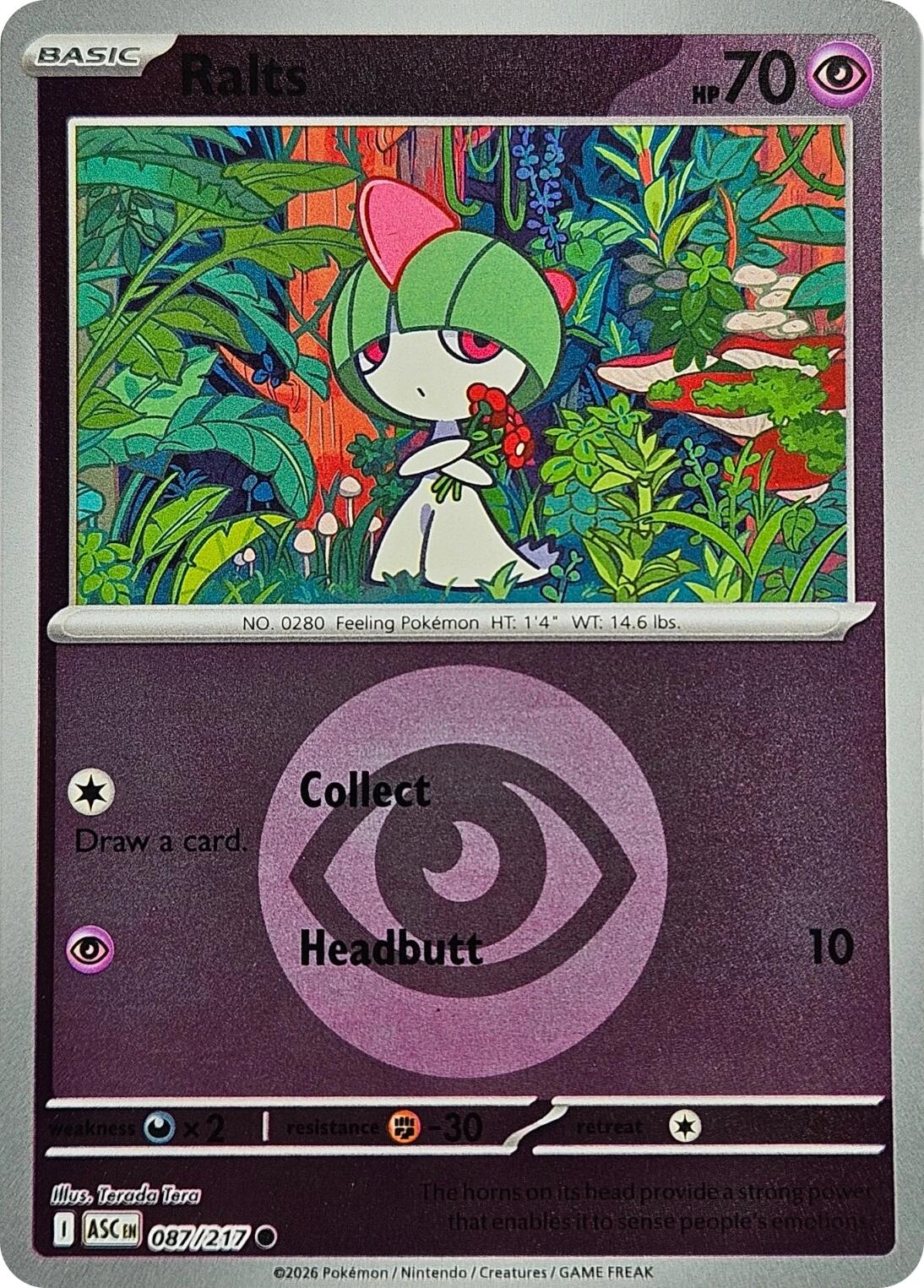 Ralts (087/217) (Energy Symbol Pattern) [Mega Evolution: Ascended Heroes] | Jack's On Queen