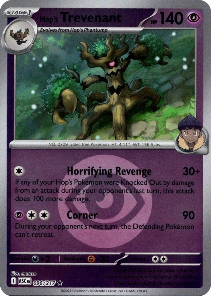 Hop's Trevenant (096/217) (Energy Symbol Pattern) [Mega Evolution: Ascended Heroes] | Jack's On Queen