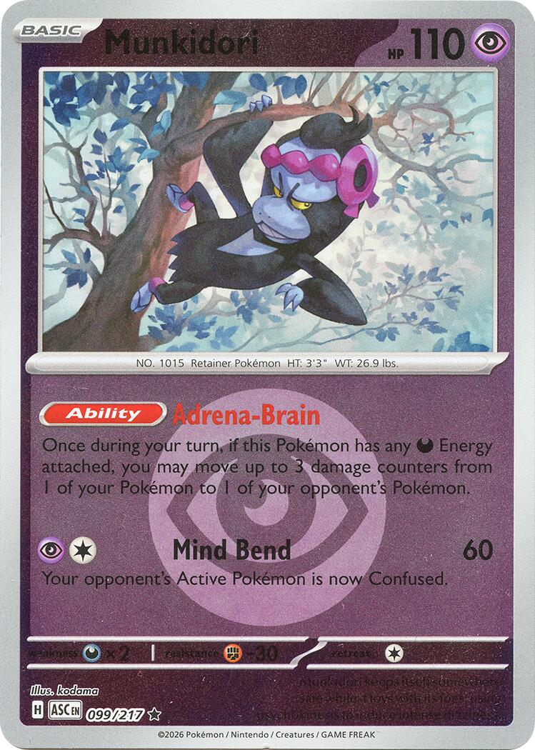Munkidori (099/217) (Energy Symbol Pattern) [Mega Evolution: Ascended Heroes] | Jack's On Queen