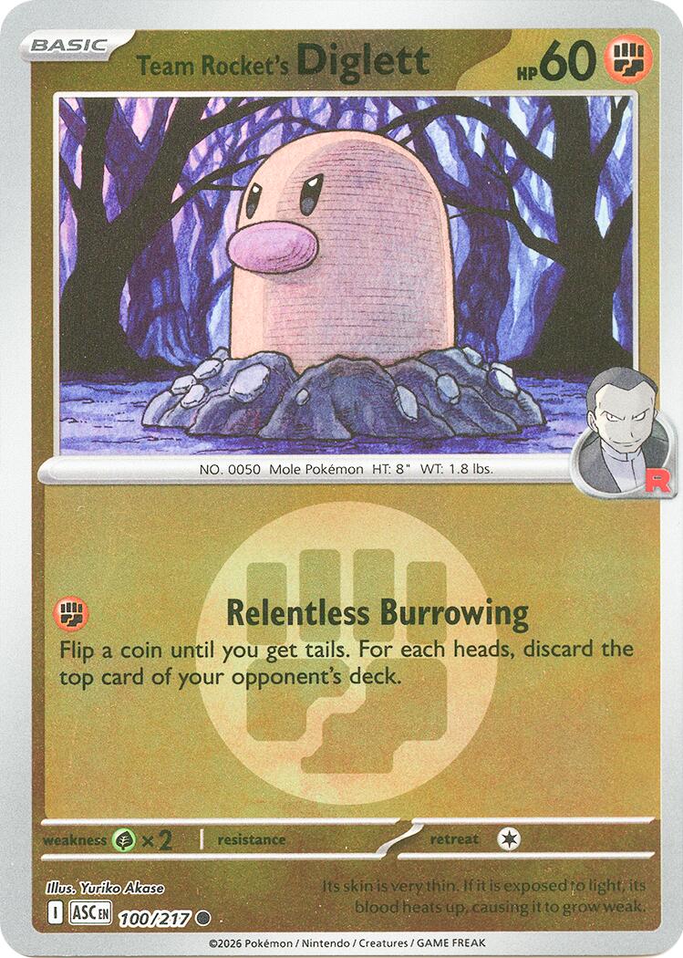 Team Rocket's Diglett (100/217) (Energy Symbol Pattern) [Mega Evolution: Ascended Heroes] | Jack's On Queen