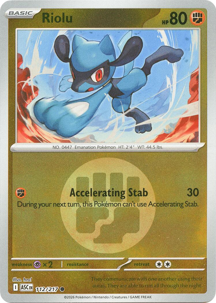 Riolu (112/217) (Energy Symbol Pattern) [Mega Evolution: Ascended Heroes] | Jack's On Queen
