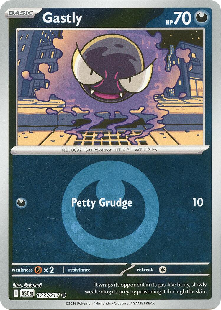 Gastly (123/217) (Energy Symbol Pattern) [Mega Evolution: Ascended Heroes] | Jack's On Queen