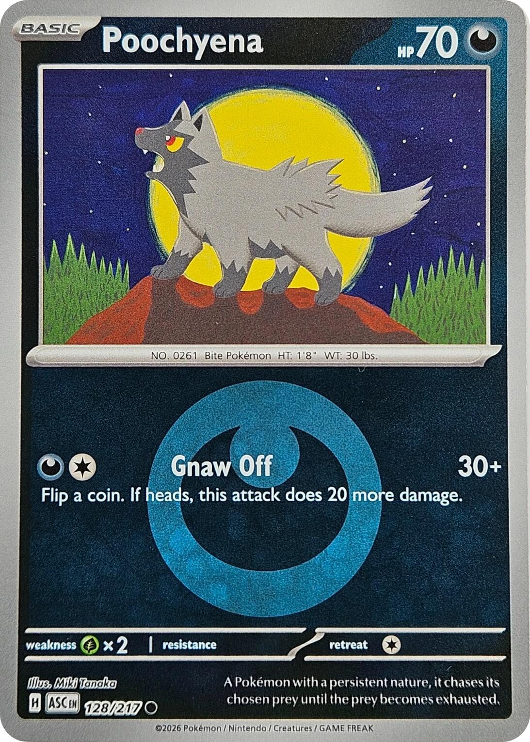 Poochyena (128/217) (Energy Symbol Pattern) [Mega Evolution: Ascended Heroes] | Jack's On Queen