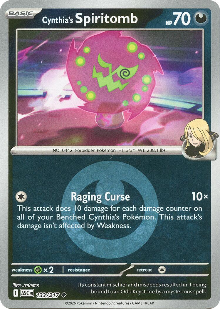 Cynthia's Spiritomb (133/217) (Energy Symbol Pattern) [Mega Evolution: Ascended Heroes] | Jack's On Queen