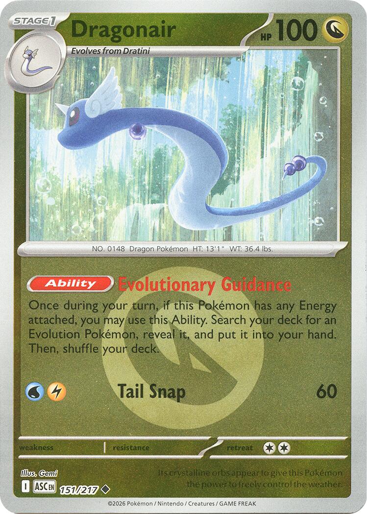 Dragonair (151/217) (Energy Symbol Pattern) [Mega Evolution: Ascended Heroes] | Jack's On Queen