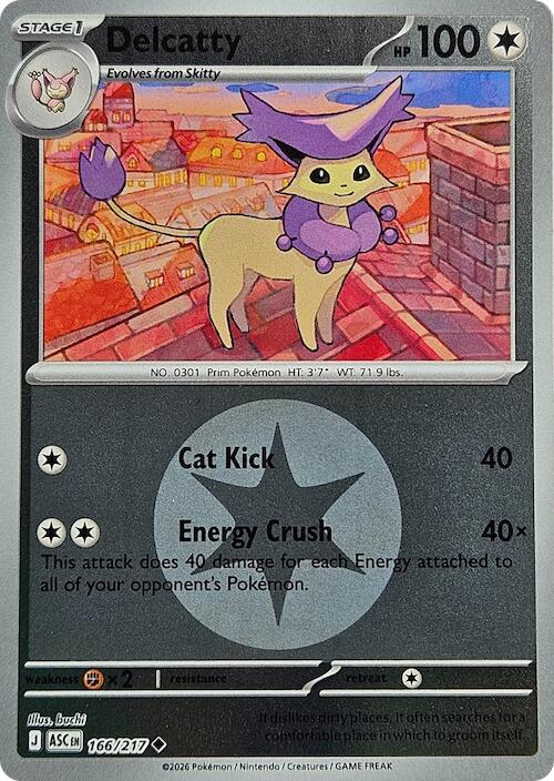 Delcatty (166/217) (Energy Symbol Pattern) [Mega Evolution: Ascended Heroes] | Jack's On Queen