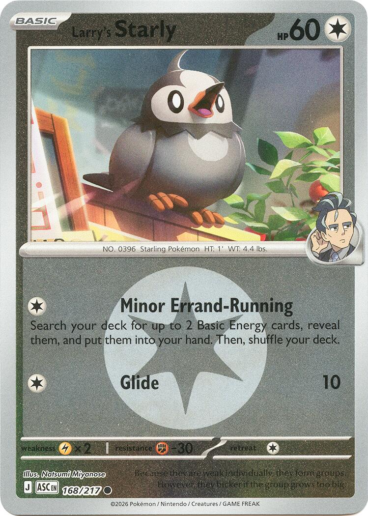 Larry's Starly (168/217) (Energy Symbol Pattern) [Mega Evolution: Ascended Heroes] | Jack's On Queen
