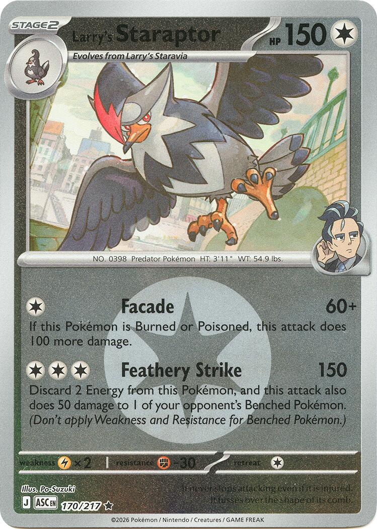 Larry's Staraptor (170/217) (Energy Symbol Pattern) [Mega Evolution: Ascended Heroes] | Jack's On Queen