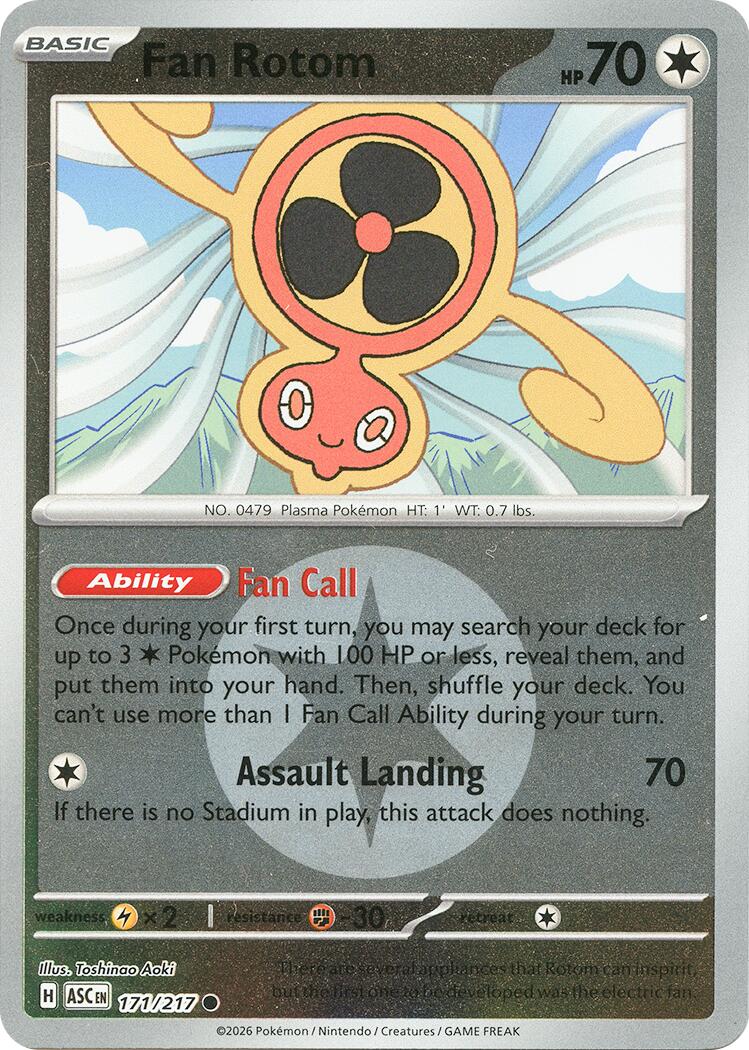Fan Rotom (171/217) (Energy Symbol Pattern) [Mega Evolution: Ascended Heroes] | Jack's On Queen