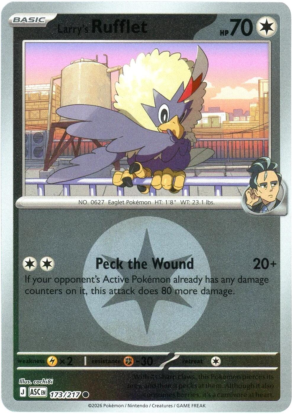 Larry's Rufflet (173/217) (Energy Symbol Pattern) [Mega Evolution: Ascended Heroes] | Jack's On Queen