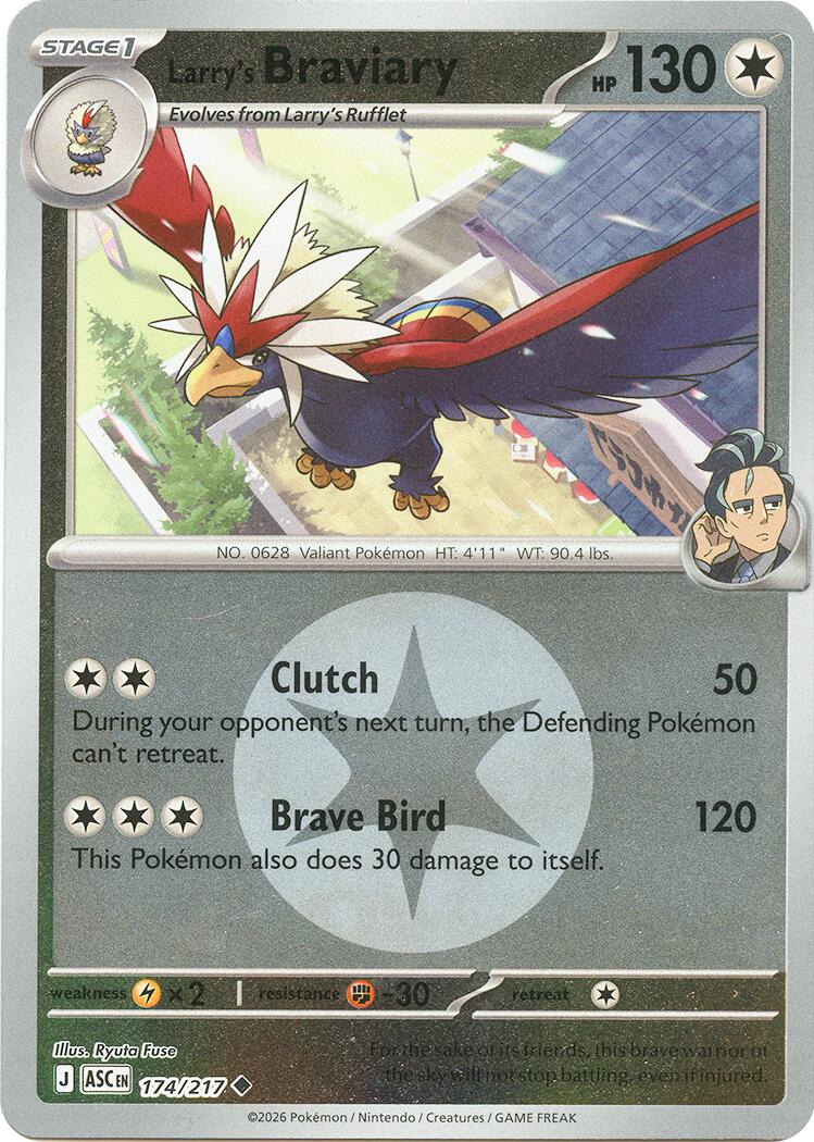Larry's Braviary (174/217) (Energy Symbol Pattern) [Mega Evolution: Ascended Heroes] | Jack's On Queen