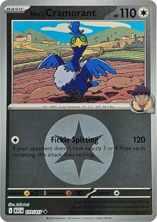 Hop's Cramorant (177/217) (Energy Symbol Pattern) [Mega Evolution: Ascended Heroes] | Jack's On Queen