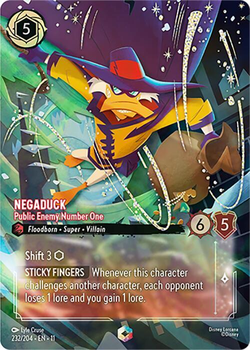 Negaduck - Public Enemy Number One (Enchanted) (232/204) [Winterspell] | Jack's On Queen