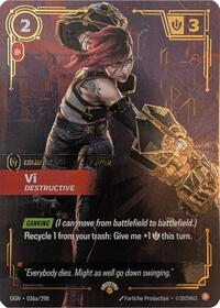 Vi - Destructive (036a/298) [Riftbound Promotional Cards] | Jack's On Queen