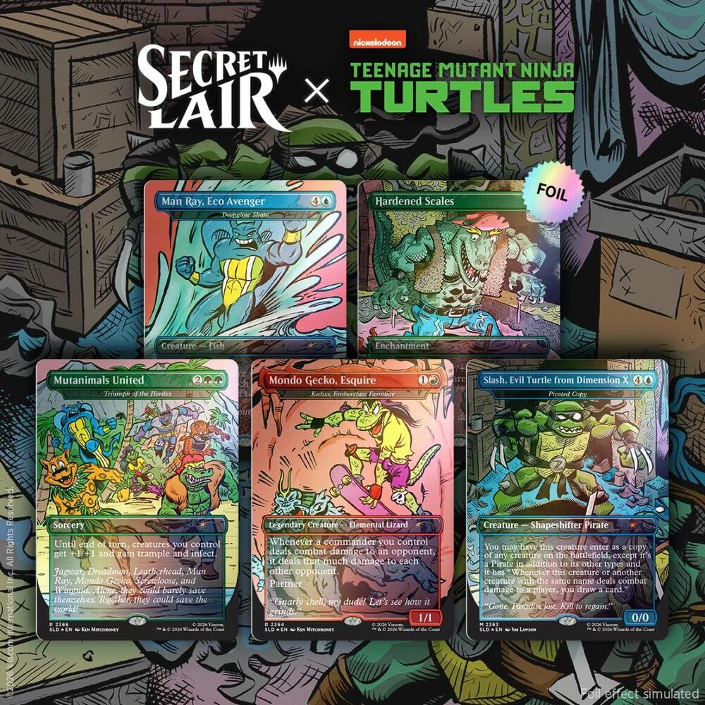 Secret Lair Drop: Secret Lair x Teenage Mutant Ninja Turtles: The Mighty Mutanimals - Traditional Foil Edition - Secret Lair Drop Series (SLD) | Jack's On Queen