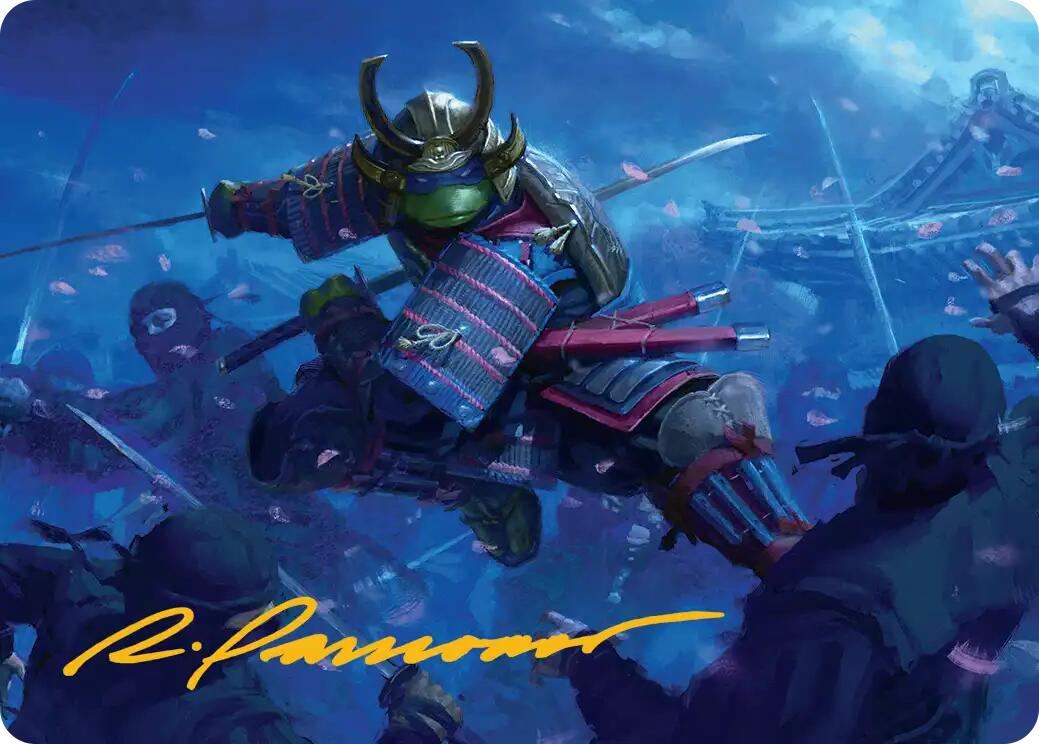 Leonardo, Sewer Samurai Art Card (1/54) (Gold-Stamped Signature) [Teenage Mutant Ninja Turtles Art Series] | Jack's On Queen