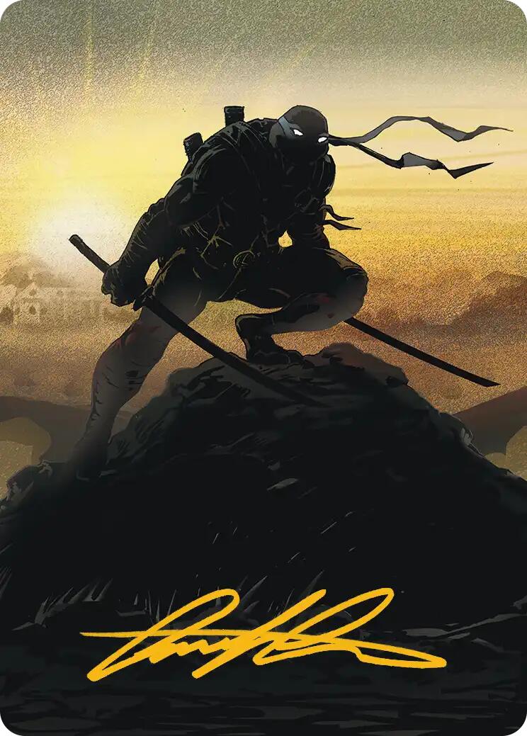 Leonardo, Sewer Samurai Art Card (20/54) (Gold-Stamped Signature) [Teenage Mutant Ninja Turtles Art Series] | Jack's On Queen