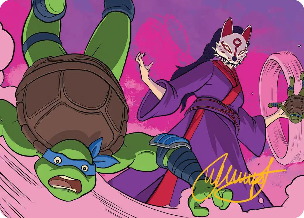 Kitsune's Technique Art Card (Gold-Stamped Signature) [Teenage Mutant Ninja Turtles Art Series] | Jack's On Queen