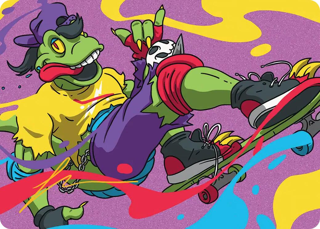 Mondo Gecko Art Card (Gold-Stamped Signature) [Teenage Mutant Ninja Turtles Art Series] | Jack's On Queen