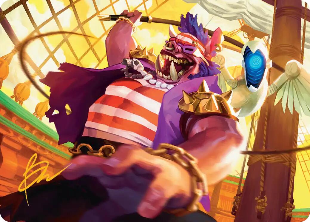 Bebop, Skull & Crossbones Art Card (Gold-Stamped Signature) [Teenage Mutant Ninja Turtles Art Series] | Jack's On Queen