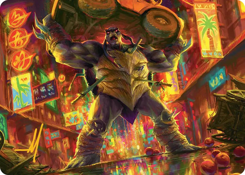 Slash, Reptile Rampager Art Card (Gold-Stamped Signature) [Teenage Mutant Ninja Turtles Art Series] | Jack's On Queen