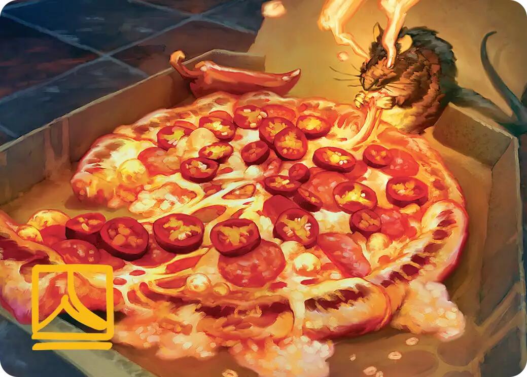 Spicy Oatmeal Pizza Art Card (Gold-Stamped Signature) [Teenage Mutant Ninja Turtles Art Series] | Jack's On Queen