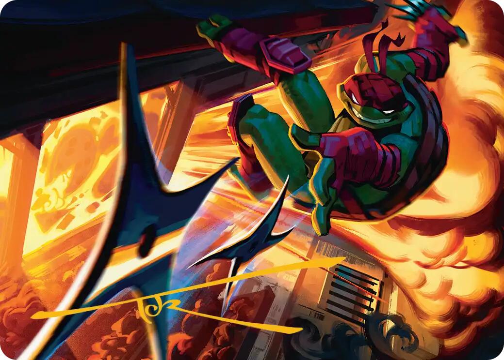 Storm of Steel Art Card (Gold-Stamped Signature) [Teenage Mutant Ninja Turtles Art Series] | Jack's On Queen