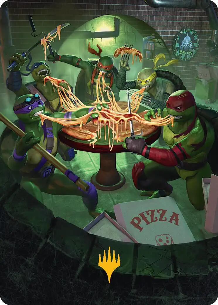 Food Chain Art Card (Gold-Stamped) [Teenage Mutant Ninja Turtles Art Series] | Jack's On Queen