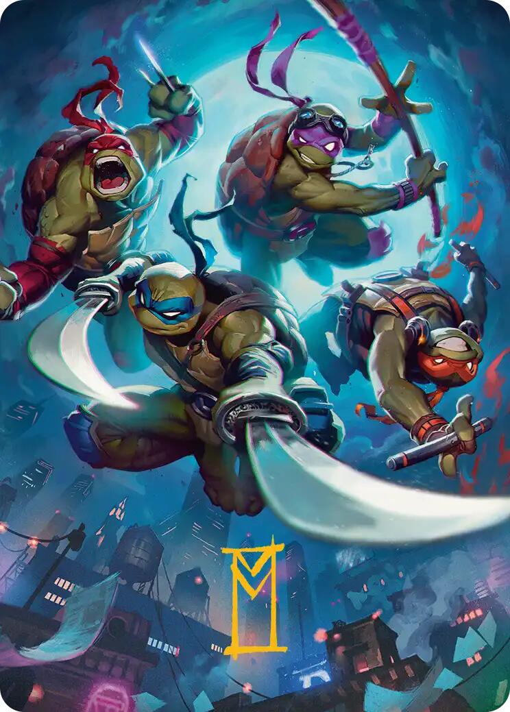 Heroes in a Half Shell Art Card (Gold-Stamped Signature) [Teenage Mutant Ninja Turtles Art Series] | Jack's On Queen