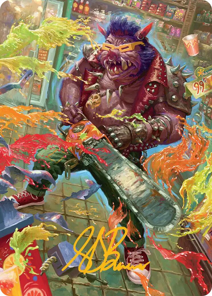 Bebop, Porcine Punk Art Card (Gold-Stamped Signature) [Teenage Mutant Ninja Turtles Art Series] | Jack's On Queen