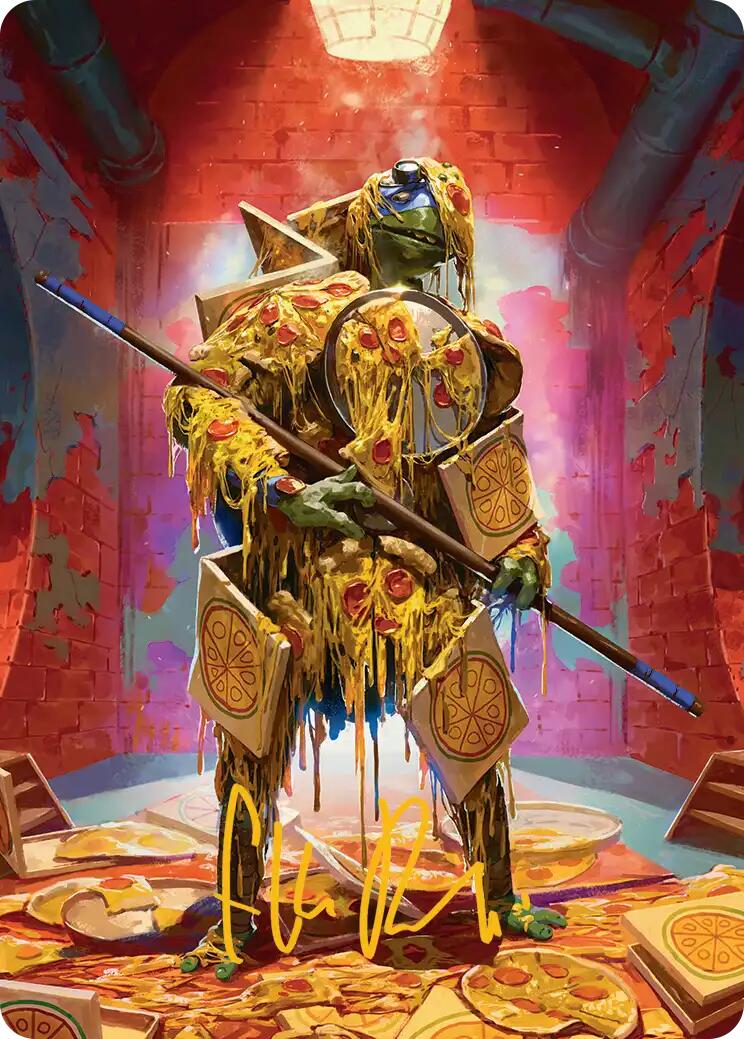 Commander's Plate Art Card (Gold-Stamped Signature) [Teenage Mutant Ninja Turtles Art Series] | Jack's On Queen