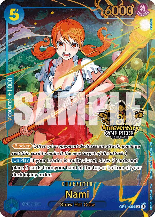 Nami (Japanese Version 3rd Anniversary Set) (OP11-054) [One Piece Promotion Cards] | Jack's On Queen