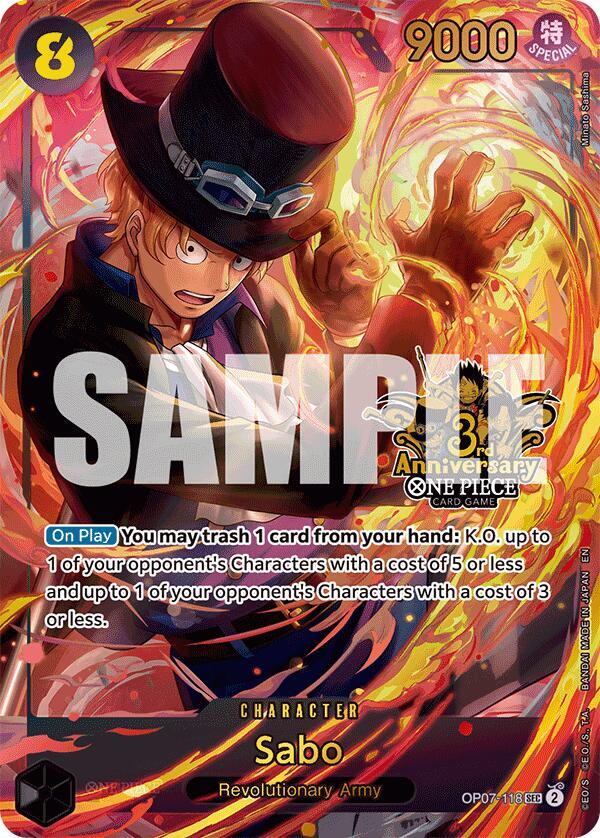 Sabo (Japanese Version 3rd Anniversary Set) (OP07-118) [One Piece Promotion Cards] | Jack's On Queen