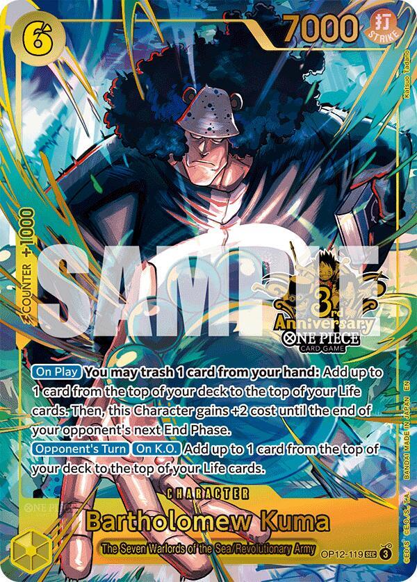 Bartholomew Kuma (Japanese Version 3rd Anniversary Set) (OP12-119) [One Piece Promotion Cards] | Jack's On Queen