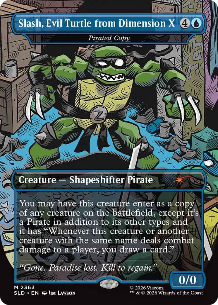 Slash, Evil Turtle from Dimension X - Pirated Copy [Secret Lair Drop Series] | Jack's On Queen
