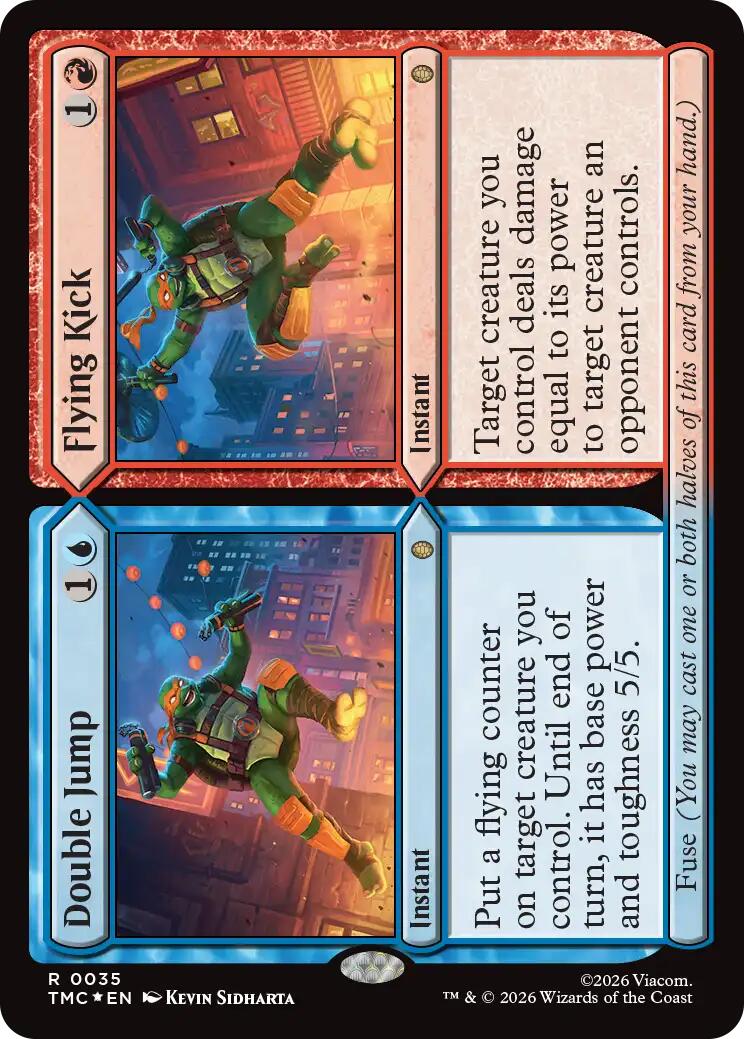 Double Jump // Flying Kick (Surge Foil) [Teenage Mutant Ninja Turtles Commander] | Jack's On Queen