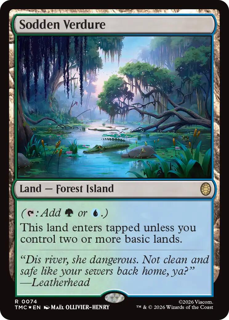 Sodden Verdure (Surge Foil) [Teenage Mutant Ninja Turtles Commander] | Jack's On Queen