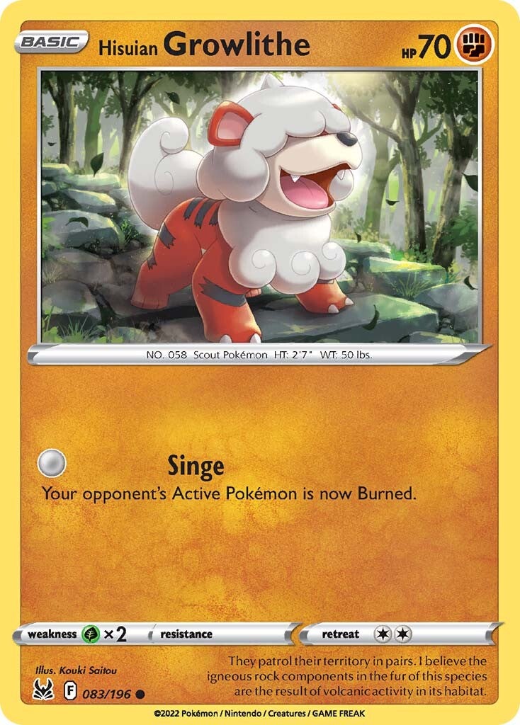 Hisuian Growlithe (083/196) [Sword & Shield: Lost Origin] | Jack's On Queen