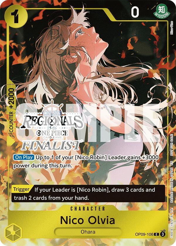Nico Olvia (Online Regional Finalist Card Set 2025 Vol.1) (OP09-106) [One Piece Promotion Cards] | Jack's On Queen