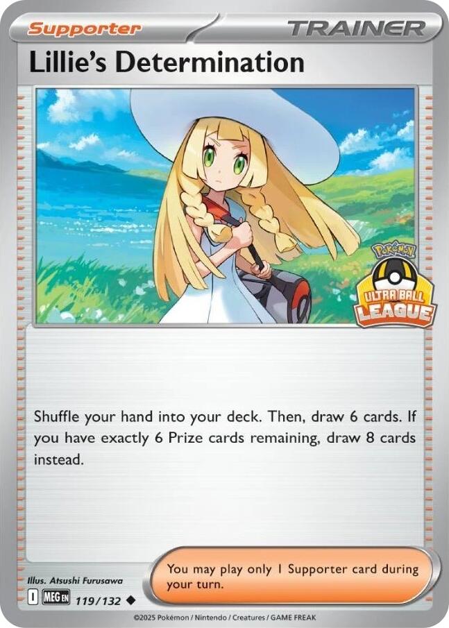 Lillie's Determination (119/132) (Ultra Ball League) [League & Championship Cards] | Jack's On Queen