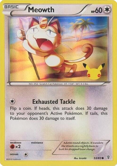 Meowth (053/083) - 53/83 (20th Anniversary) [Miscellaneous Cards] | Jack's On Queen