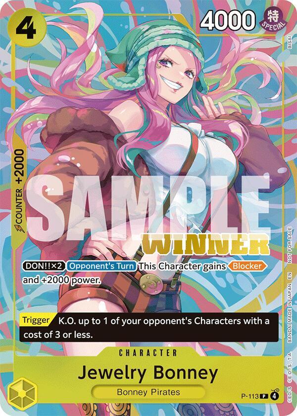 Jewelry Bonney (Heroines Battle Winner Pack) (P-113) [One Piece Promotion Cards] | Jack's On Queen