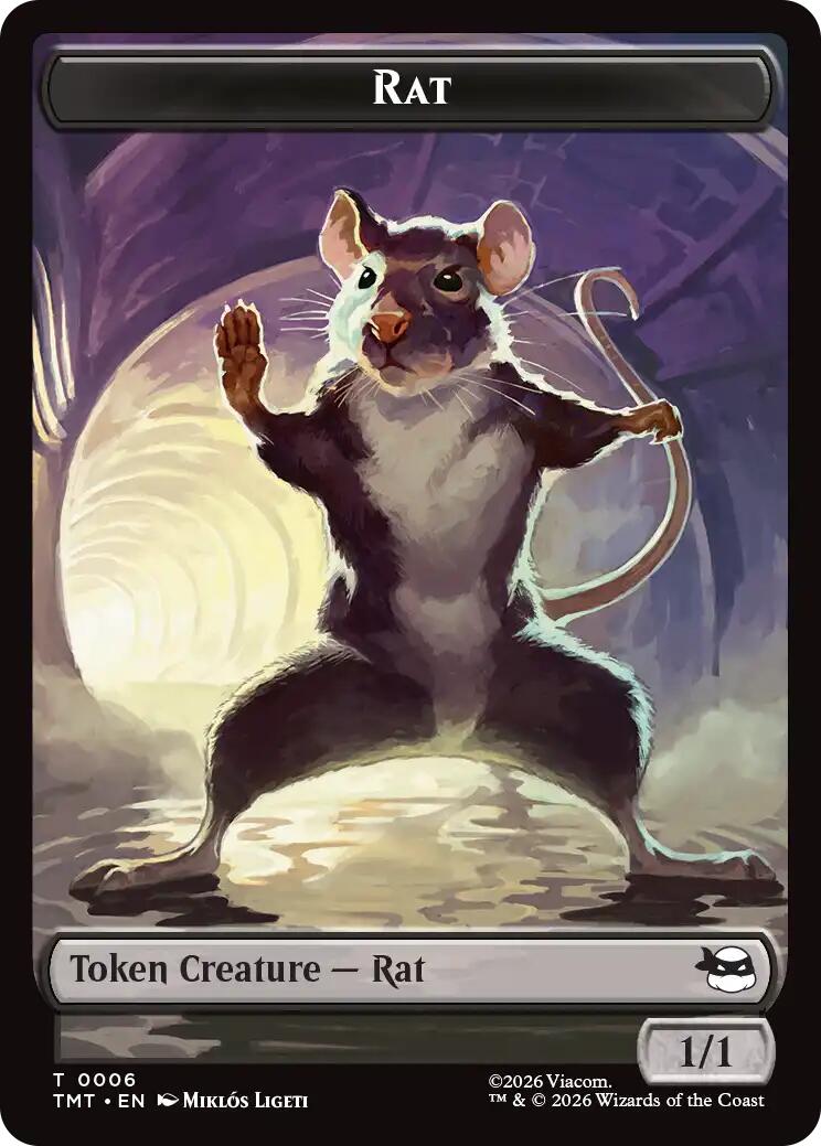 Clue // Rat Double-Sided Token [Teenage Mutant Ninja Turtles Commander Tokens] | Jack's On Queen