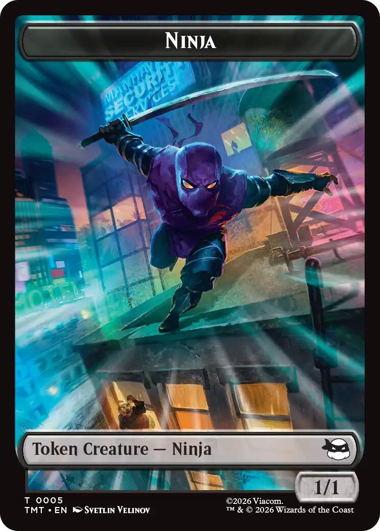 Ninja // Food Double-Sided Token [Teenage Mutant Ninja Turtles Tokens] | Jack's On Queen