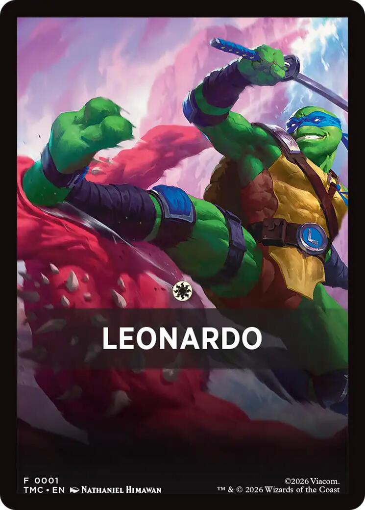 Leonardo Theme Card [Teenage Mutant Ninja Turtles Commander Tokens] | Jack's On Queen