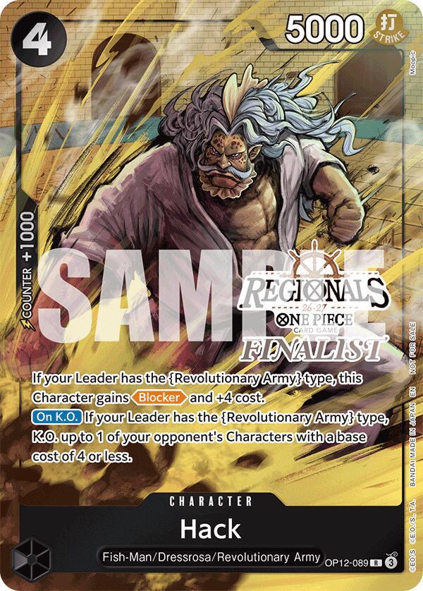Hack (Regionals Finalist Card Set 26-27) (OP12-089) [One Piece Promotion Cards] | Jack's On Queen